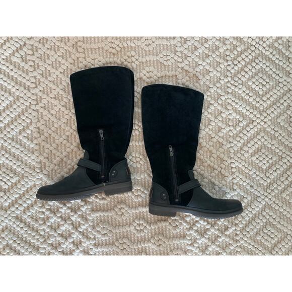 Ugg Thomsen Waterproof Leather Boot Black Size 7 - Picture 8 of 13